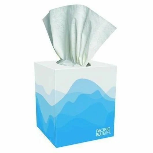 GP Pro Pacific Blue Select Facial Tissue - Cube Box 2 Ply White - 100/Box - Tissues