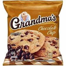 GRANDMA’S Big Chocolate Chip Cookies - 60-Pack 2.50 oz - 1 Carton - Sweets