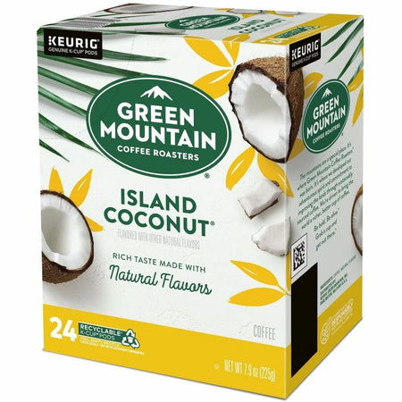 Green Mountain Coconut K-Cup Pods - Light Roast Coffee - 24 Count