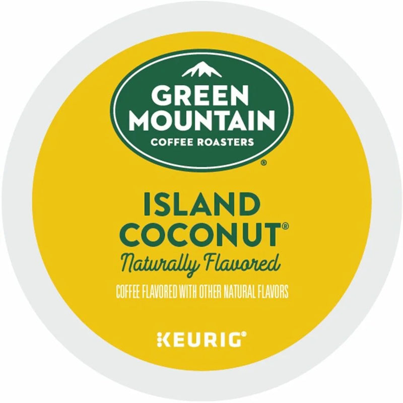 Green Mountain Coffee K-Cup Pod Island Coconut Keurig Single-Serve Pods Light Roast 24 Count