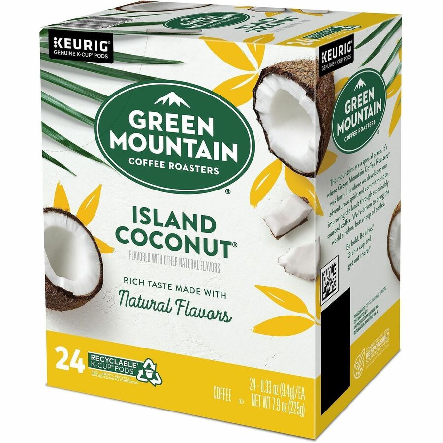 Green Mountain Coffee K-Cup Pod Island Coconut Keurig Single-Serve Pods Light Roast 24 Count