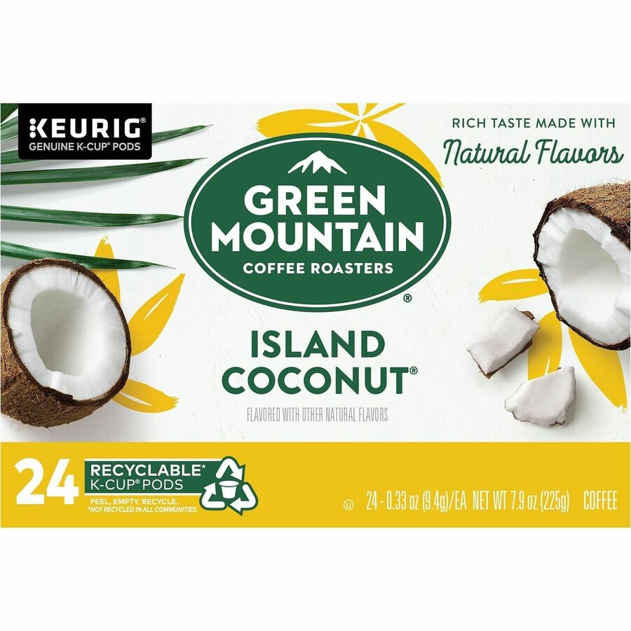 Green Mountain Coffee K-Cup Pod Island Coconut Keurig Single-Serve Pods Light Roast 24 Count