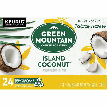 Green Mountain Coffee K-Cup Pod Island Coconut Keurig Single-Serve Pods Light Roast 24 Count