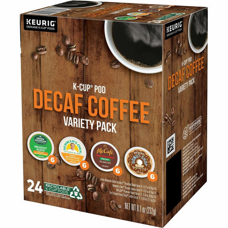 Green Mountain Coffee K-Cup Variety Sampler Decaf Pack - Compatible with Keurig Brewer - Light/Medium - Per Box