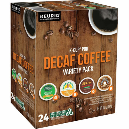 Green Mountain Coffee K-Cup Variety Sampler Decaf Pack - Compatible with Keurig Brewer - Light/Medium - Per Box