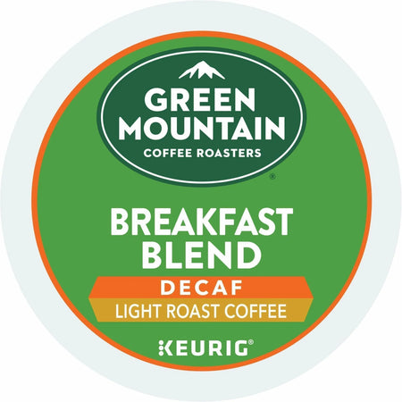Green Mountain Coffee Roasters® Breakfast Blend Decaf K-Cups - Light Decaffeinated - 24/Box 4/Carton
