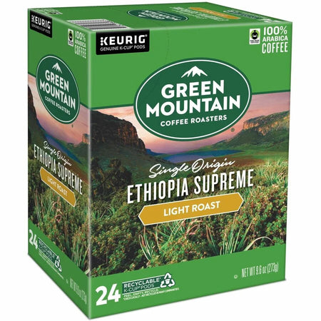 Green Mountain Coffee Roasters K-Cup Pod Ground Ethiopia Supreme 24 Count / Pack Bold for Keurig Brewer Kosher (GMT8488)