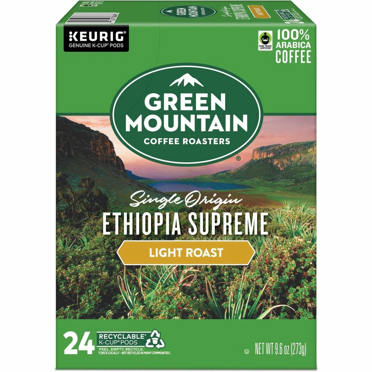 Green Mountain Coffee Roasters K-Cup Pod Ground Ethiopia Supreme 24 Count / Pack Bold for Keurig Brewer Kosher (GMT8488)