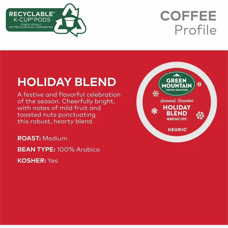 Green Mountain Coffee Roasters® K-Cup Holiday Blend - Regular - Medium - 24 - Box