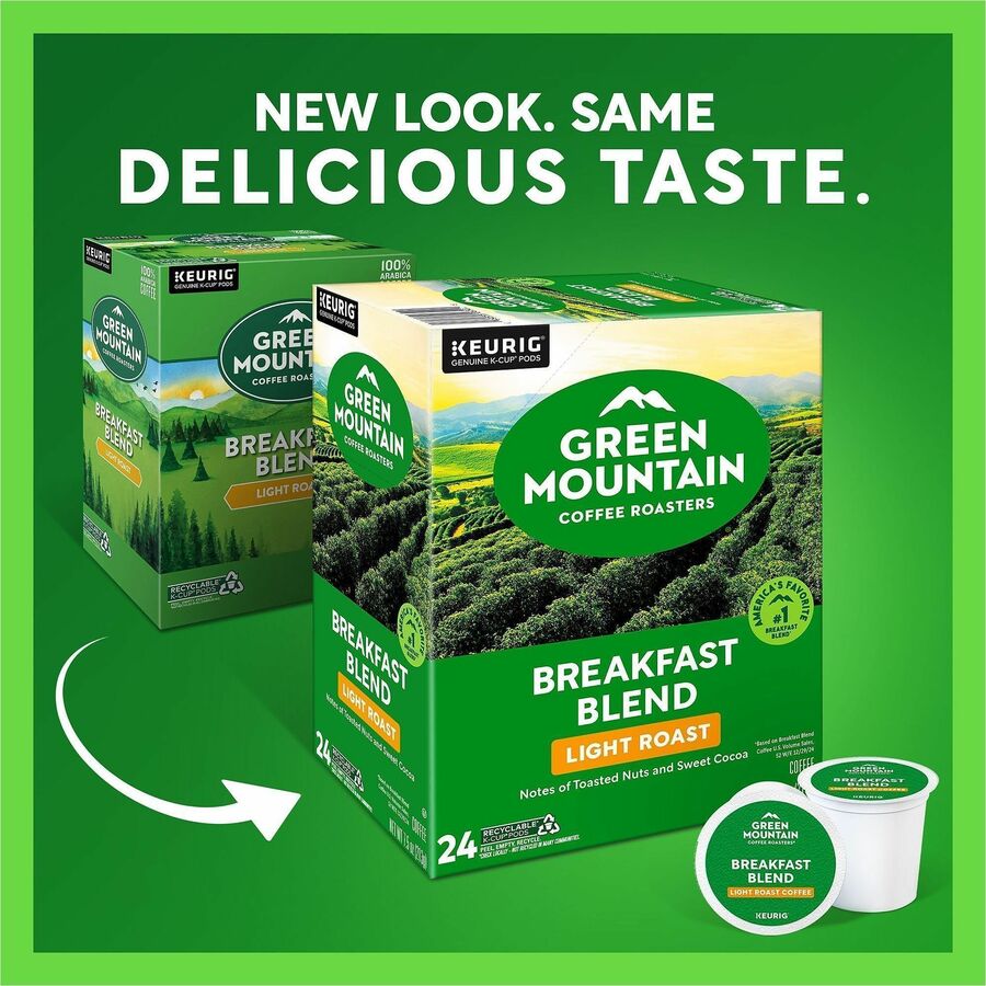 Green Mountain Coffee Roasters® K-Cup Breakfast Blend - Compatible with Keurig Brewer - Regular - Light
