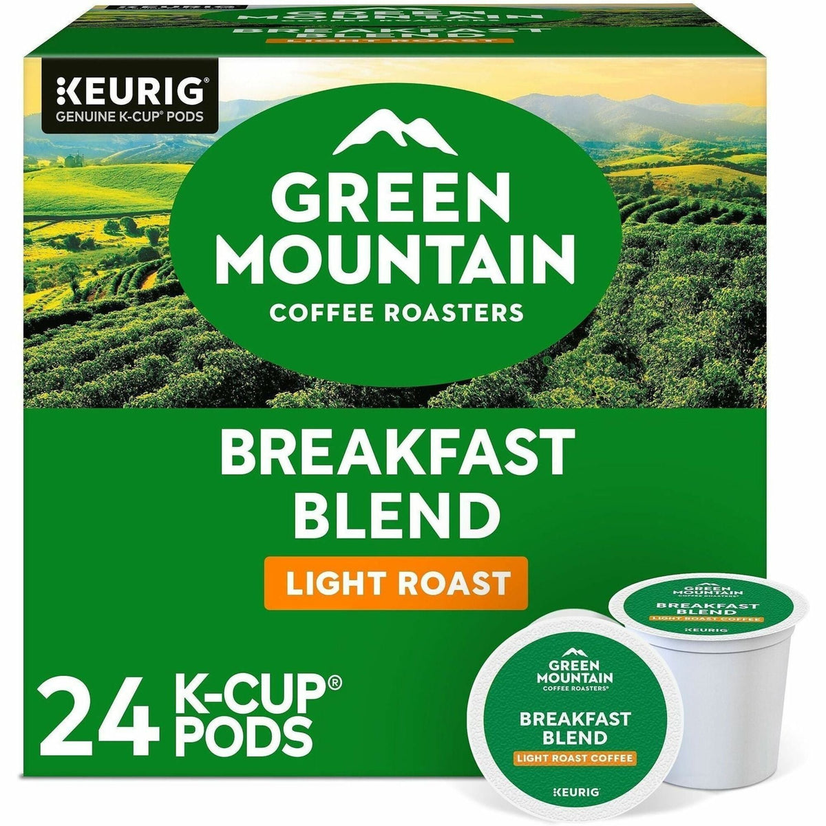 Green Mountain Coffee Roasters® K-Cup Breakfast Blend - Compatible with Keurig Brewer - Regular - Light