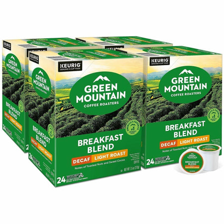 Green Mountain Coffee Roasters® K-Cup Breakfast Blend Decaf - Compatible with Keurig Brewer - Light