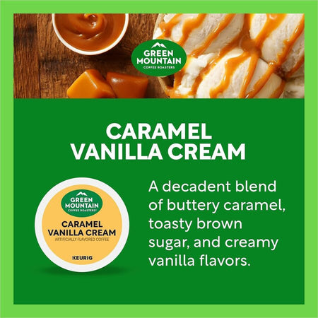 Green Mountain Coffee Roasters® K-Cup Caramel Vanilla Cream - Compatible with Keurig Brewer - Regular - Light
