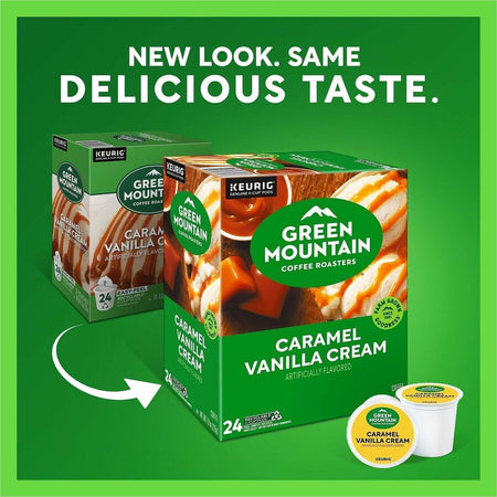 Green Mountain Coffee Roasters® K-Cup Caramel Vanilla Cream - Compatible with Keurig Brewer - Regular - Light