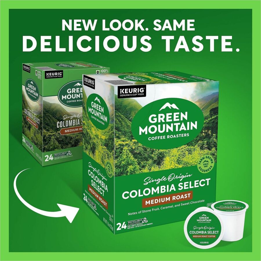 Green Mountain Coffee Roasters® K-Cup Colombia Select - Compatible with Keurig Brewer - Regular - Medium