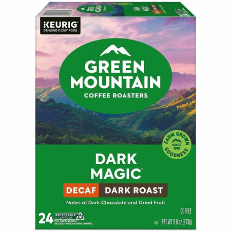 Green Mountain Coffee Roasters® K-Cup Dark Magic Decaf - Compatible with Keurig Brewer - Full/Extra Dark/Extra Bold