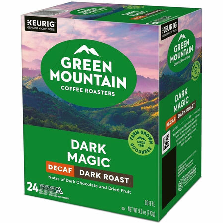 Green Mountain Coffee Roasters® K-Cup Dark Magic Decaf - Compatible with Keurig Brewer - Full/Extra Dark/Extra Bold