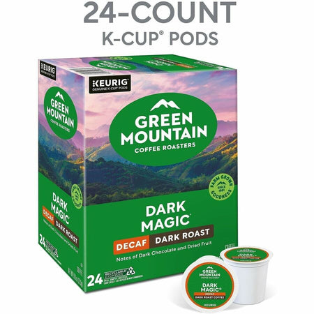 Green Mountain Coffee Roasters® K-Cup Dark Magic Decaf - Compatible with Keurig Brewer - Full/Extra Dark/Extra Bold