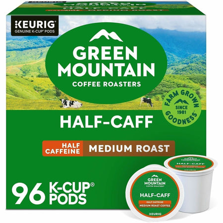 Green Mountain Coffee Roasters® K-Cup Half-Caff - Compatible with Keurig Brewer - Half Caff - 24/Box