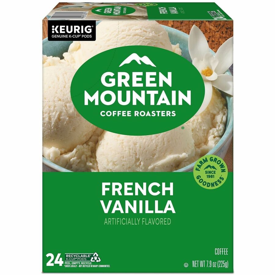 Green Mountain Coffee Roasters® K-Cup Pod French Vanilla Keurig Single-Serve pods Light Roast 24 Count