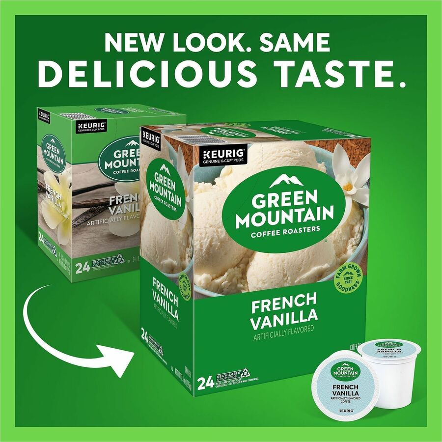 Green Mountain Coffee Roasters® K-Cup Pod French Vanilla Keurig Single-Serve pods Light Roast 24 Count