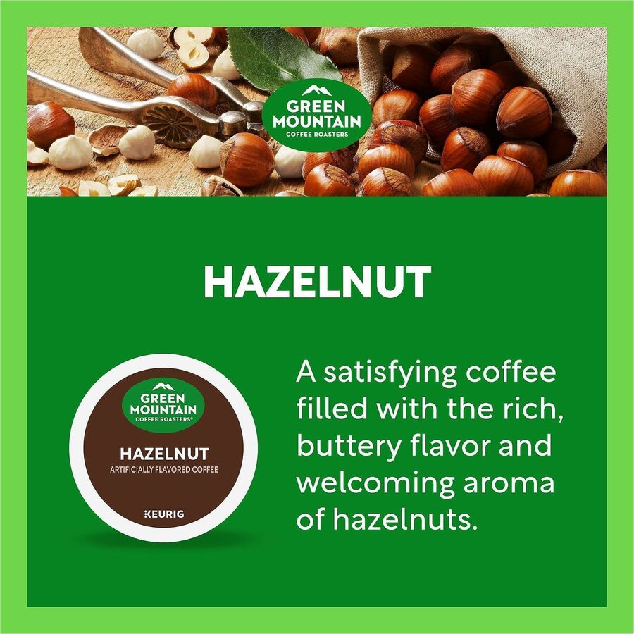 Green Mountain Coffee Roasters® K-Cup Pod Hazelnut Keurig Single-Serve pods Light Roast 24 Count