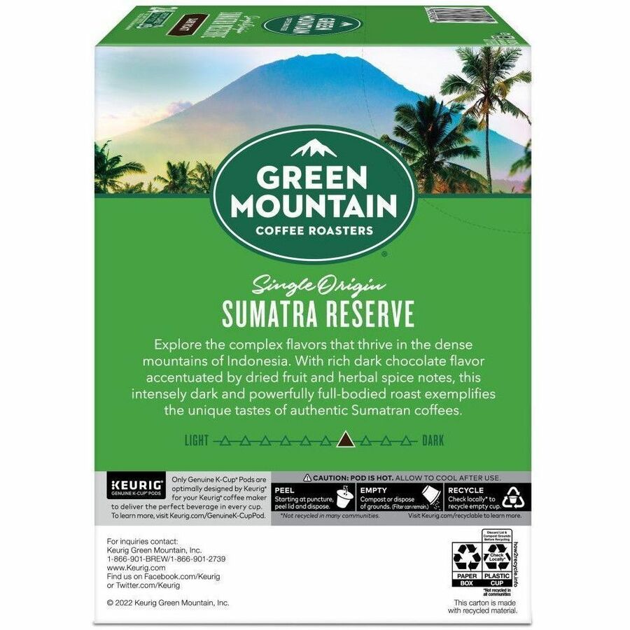 Green Mountain Coffee Roasters® K-Cup Pod Sumatra Reserve Keurig Single-Serve pods Dark Roast 24 Count