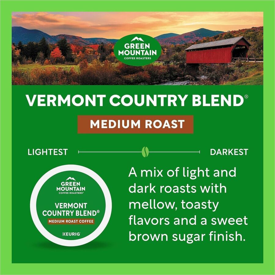Green Mountain Coffee Roasters® K-Cup Vermont Country Blend - Compatible with Keurig Brewer - Regular - Medium