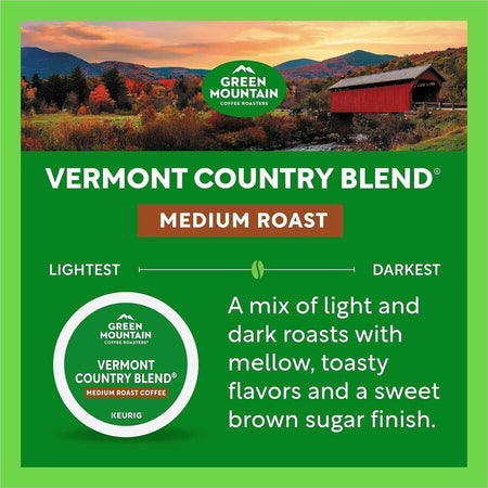 Green Mountain Coffee Roasters® K-Cup Vermont Country Blend - Compatible with Keurig Brewer - Regular - Medium