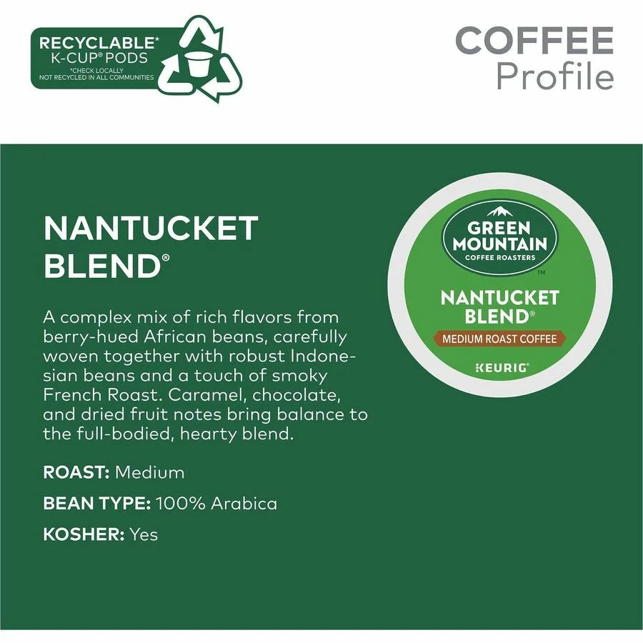 Green Mountain Coffee Roasters® Nantucket Blend K-Cup Coffee: Medium Roast - 24/Box 4/Carton