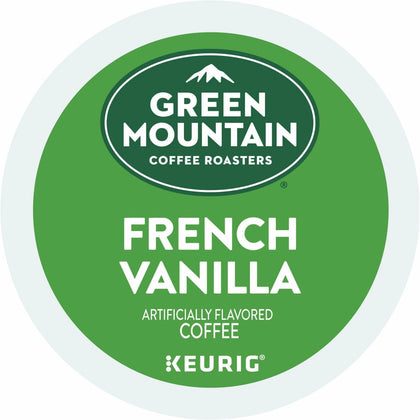 Green Mountain French Vanilla Coffee K-Cups - Light Roast - 24/Box - 4/Carton