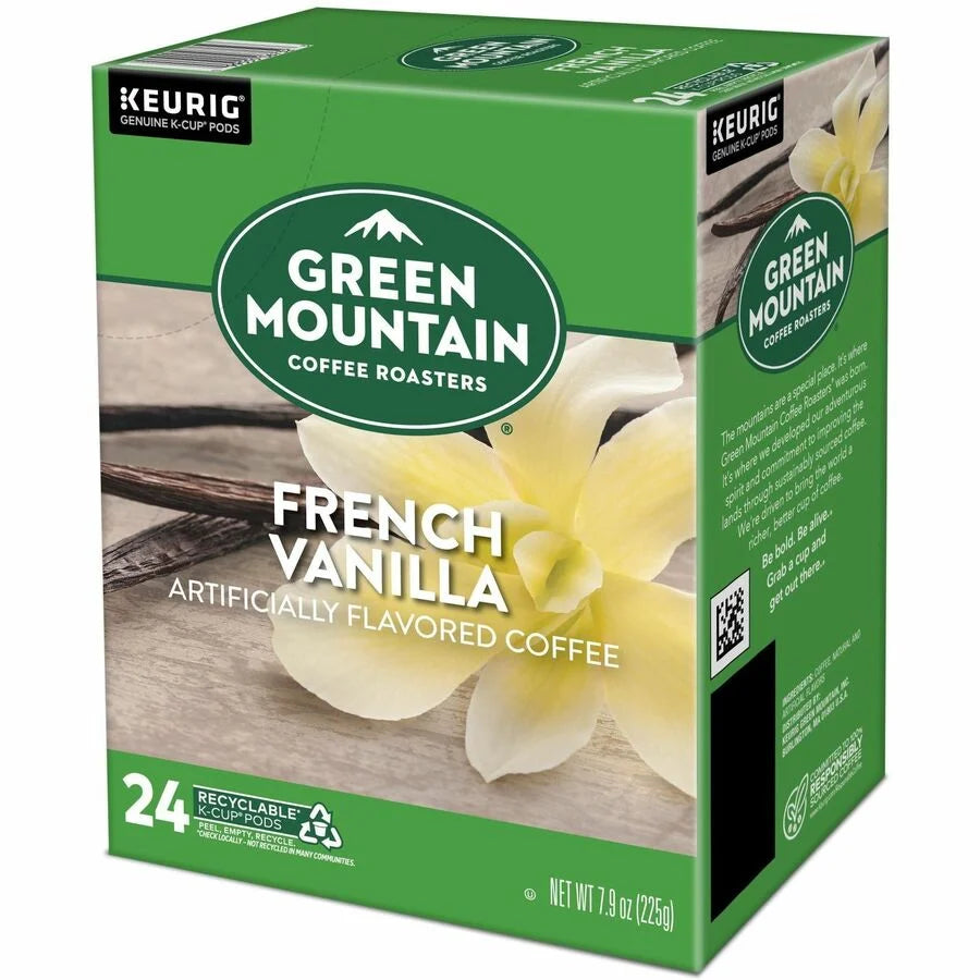 Green Mountain French Vanilla K-Cup Pods - Light Roast 24 Count - Coffee