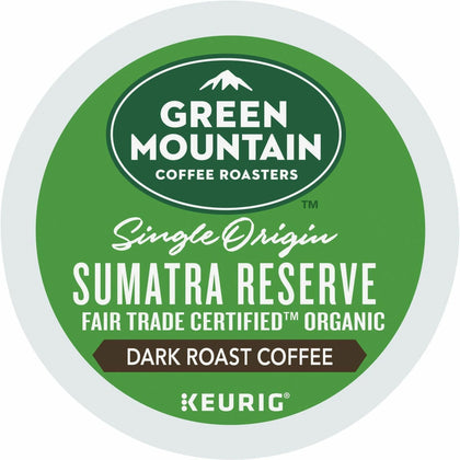 Green Mountain Sumatran Reserve Extra Bold K-Cups - Dark Roast - 24/Box - Coffee