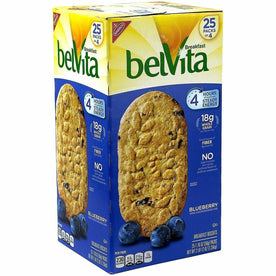 Green Rabbit Belvita Breakfast Biscuits - Crunchy Blackberry Natural - 1.76 oz - 4/Bag - 25 / Carton - Snacks