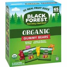Green Rabbit Black Forest Organic Gummy Bears - Assorted Fruit Flavors - Low Calorie Gluten-free Fat-free - 0.80 oz