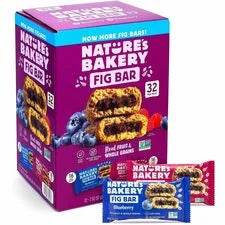 Green Rabbit Blueberry & Raspberry Fig Bars - Fruit - 32/ Carton - Snacks