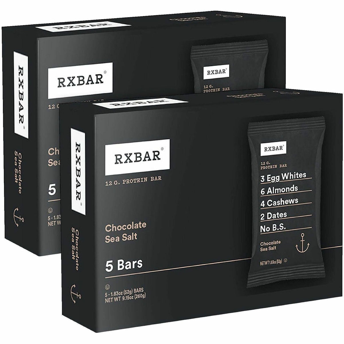 Green Rabbit Chocolate Protein Bars - Gluten-free - Sea Salt - 1.83 oz - 2 / Carton - Snacks