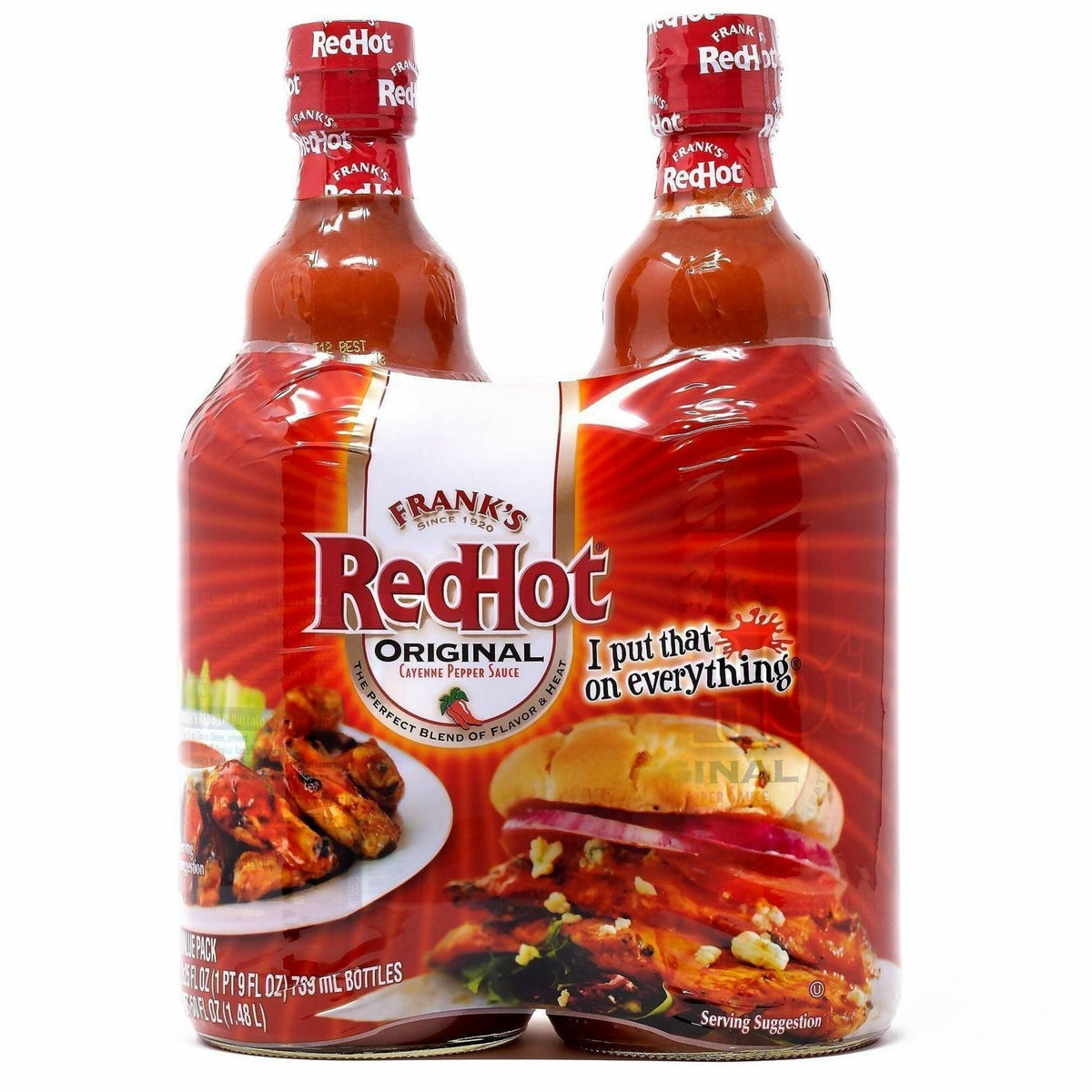 Green Rabbit Frank’s Red Hot Original Sauce - Cayenne Pepper - 2 / Carton - Condiments