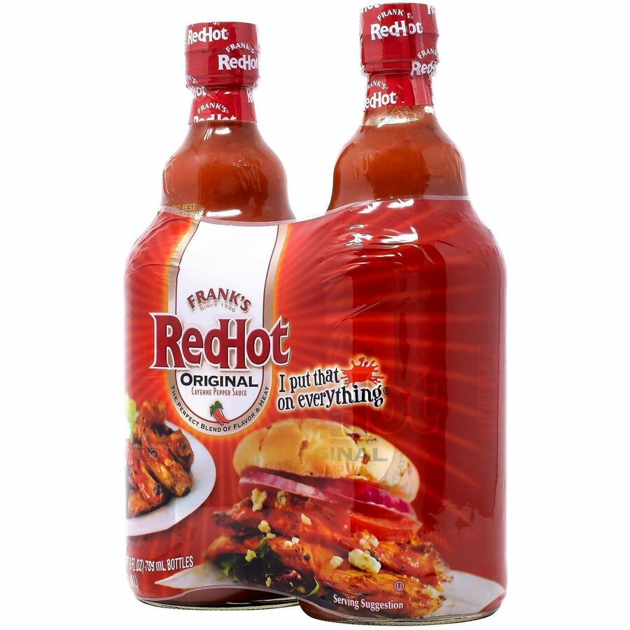 Green Rabbit Frank’s Red Hot Original Sauce - Cayenne Pepper - 2 / Carton - Condiments