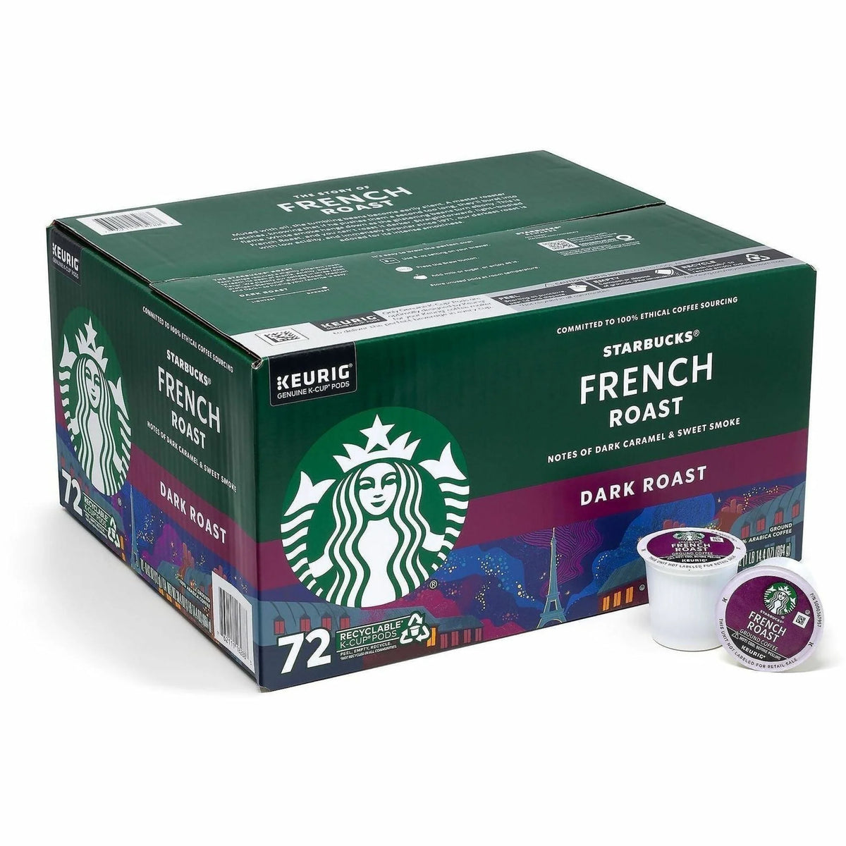 Green Rabbit K-Cup Coffee - French/Dark - French Roast - 72 / Carton
