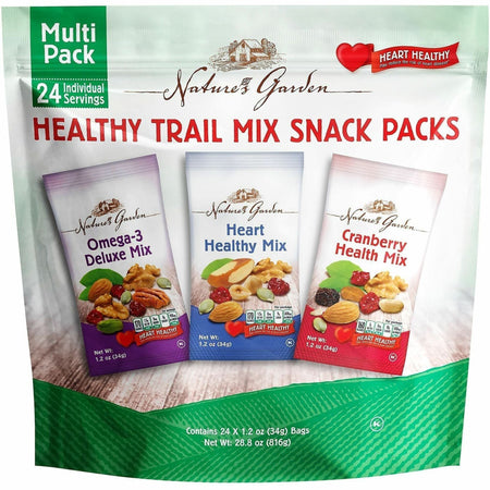 Green Rabbit Healthy Trail Mix Snack Packs - 1.20 oz Pouch - 24 / Carton - Snacks