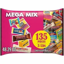 Green Rabbit Hershey’s Snack Size Mega Mix - Chocolate & Fruity - 135 Pieces - 3 lb - Sweets