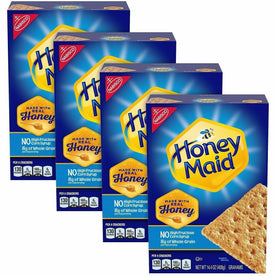 Green Rabbit Honey Maid Graham Crackers - Cholesterol-free No High Fructose Corn Syrup - 4 / Carton - Snacks