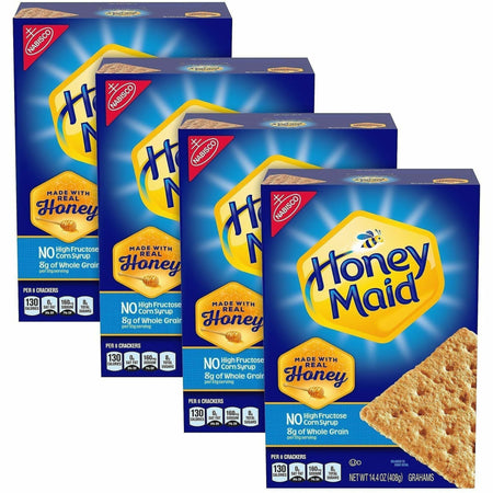Green Rabbit Honey Maid Graham Crackers - Cholesterol-free No High Fructose Corn Syrup - 4 / Carton - Snacks