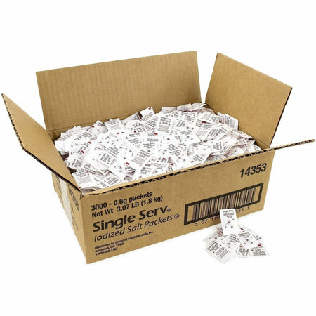 Green Rabbit Single-Serve Iodized Salt Packets - 1 / Carton - Condiments