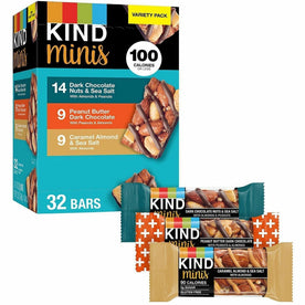 Green Rabbit KIND Minis Variety Pack - Individually Wrapped - Dark Chocolate Nuts & Sea Salt Caramel Almond and - Snacks