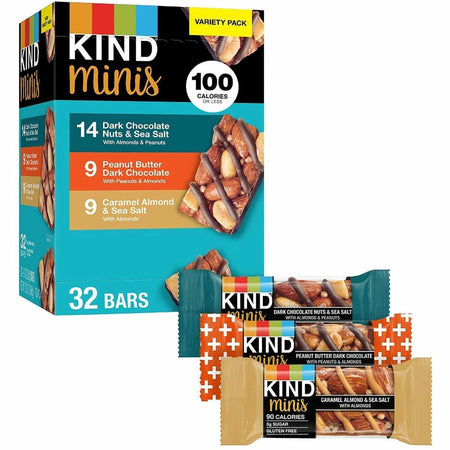 Green Rabbit KIND Minis Variety Pack - Individually Wrapped - Dark Chocolate Nuts & Sea Salt Caramel Almond and - Snacks
