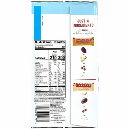 Green Rabbit LARABAR Choc. Chip Variety Pack - Gluten-free Dairy-free Individually Wrapped - Snacks