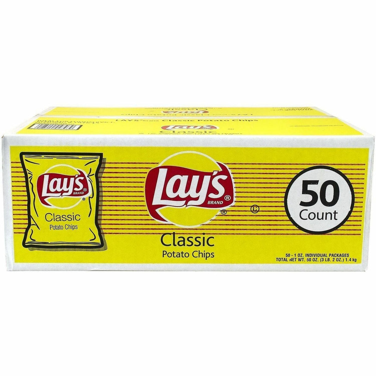 Green Rabbit Lay’s Classic Potato Chips - 1 - oz - 50 / Carton - Snacks