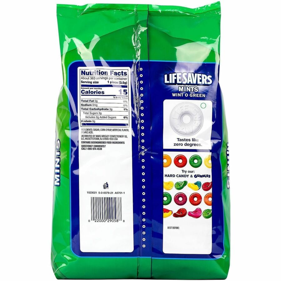 Green Rabbit Life Savers Wint-O-Green Mints - Rear